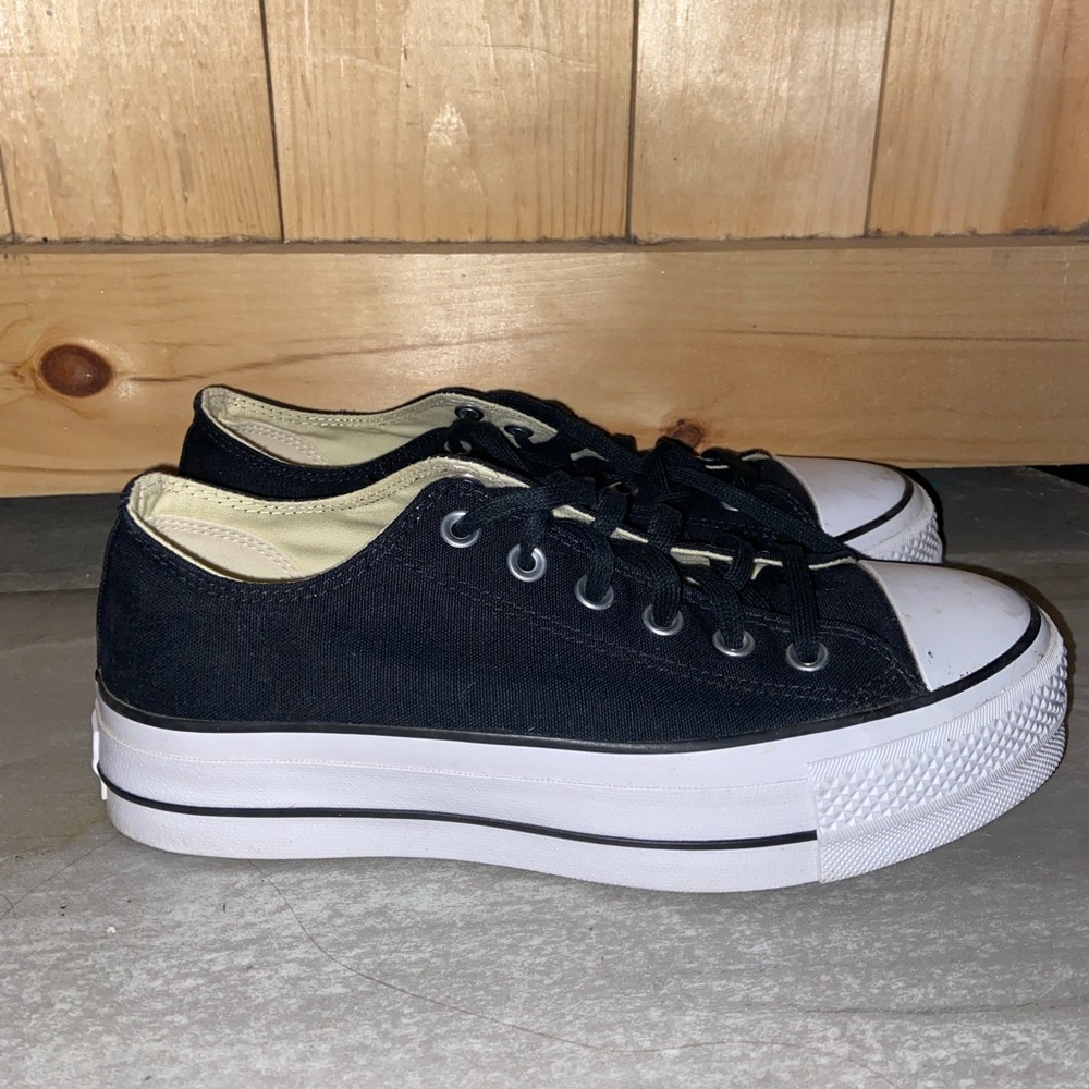 black platform converse